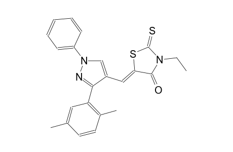 (5Z)-5-{[3-(2,5-dimethylphenyl)-1-phenyl-1H-pyrazol-4-yl]methylene}-3-ethyl-2-thioxo-1,3-thiazolidin-4-one