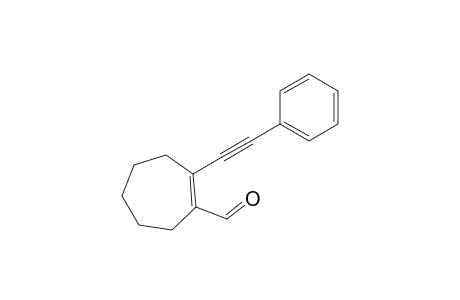 2-(2-phenylethynyl)-1-cycloheptenecarboxaldehyde