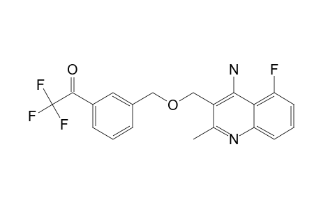 4-AMINO-5-FLUORO-2-METHYL-3-(3-TRIFLUOROACETYLBENZYLOXYMETHYL)-QUINOLINE;FREE-KETONE