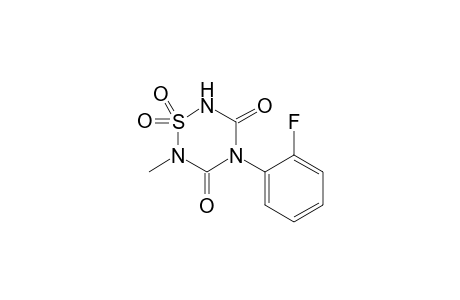 2H-1,2,4,6-Thiatriazine-3,5(4H,6H)-dione, 4-(2-fluorophenyl)-2-methyl-, 1,1-dioxide