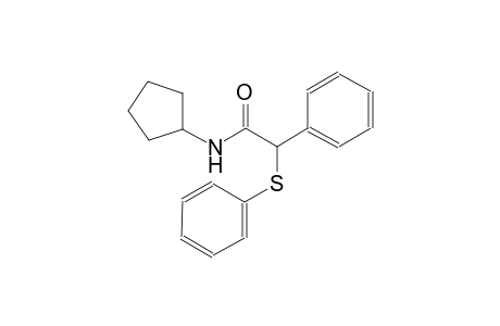N-cyclopentyl-2-phenyl-2-(phenylsulfanyl)acetamide