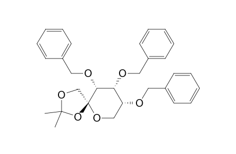 3,4,5-Tri-O-benzyl-1,2-O-isopropylidene-.beta.,D-psicopyranoside
