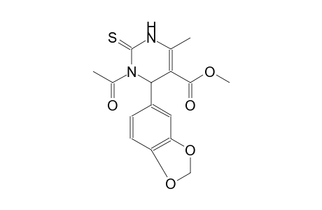 methyl 3-acetyl-4-(1,3-benzodioxol-5-yl)-6-methyl-2-thioxo-1,2,3,4-tetrahydro-5-pyrimidinecarboxylate