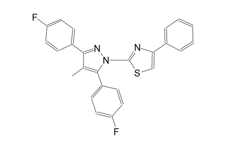 2-[3,5-bis(4-fluorophenyl)-4-methyl-1H-pyrazol-1-yl]-4-phenyl-1,3-thiazole