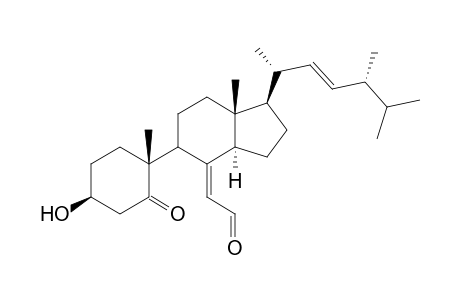 (7E,22E,24R)-3.beta.-Hydroxy-5-oxo-24-methyl-5,6-seco-cholesta-7,22-dien-6-al