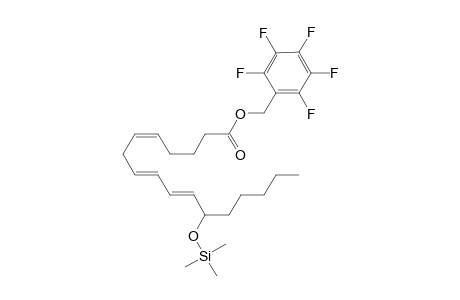 12-hydroxy-(5Z,8E,10E)-heptadecatrienoic acid, PFB,TMS derivative