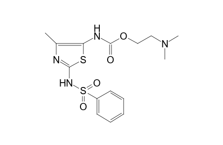 (2-Benzenesulfonylamino-4-methylthiazol-5-yl)carbamic acid 2-dimethylaminoethyl ester