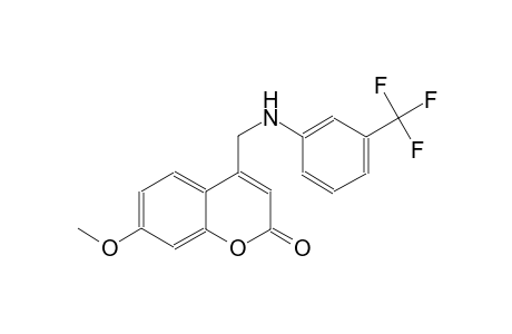 2H-1-benzopyran-2-one, 7-methoxy-4-[[[3-(trifluoromethyl)phenyl]amino]methyl]-
