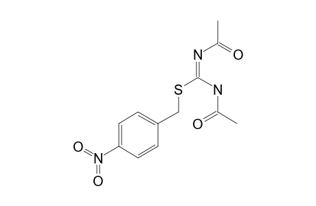 {[(4-Nitrophenyl)methyl]sulfanyl}methanimidamide, N,N'-diacetyl-