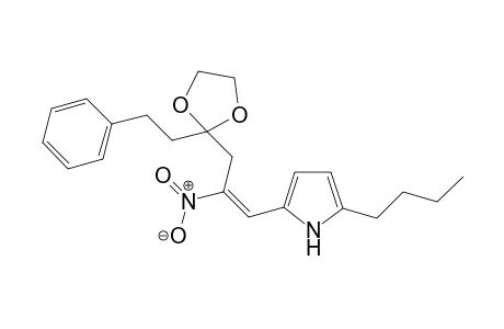 (E)-2-butyl-5-(2-nitro-3-(2-phenethyl-1,3-dioxolan-2-yl)prop-1-enyl)-1H-pyrrole