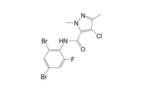 4-chloro-N-(2,4-dibromo-6-fluorophenyl)-1,3-dimethyl-1H-pyrazole-5-carboxamide