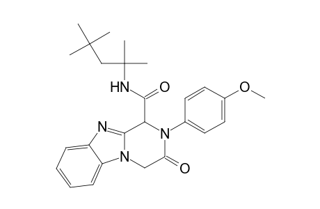 3-Oxo-2-(4-methoxyphenyl)-N-(1,1,3,3-tetramethylbutyl)-1,2,3,4-tetrahydropyrazino[1,2-a]benzimidazole-1-carboxamide
