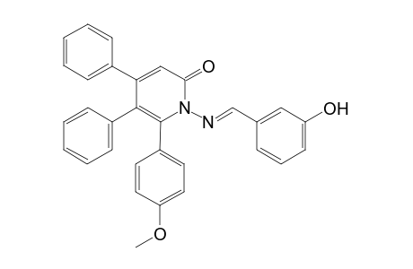 4,5-DIPHENYL-1-[(m-HYDROXYBENZYLIDENE)AMINO]-6-(p-METHOXYPHENYL)-2(1H)-PYRIDONE