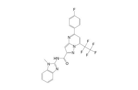 5-(4-fluorophenyl)-N-(1-methyl-1H-benzimidazol-2-yl)-7-(1,1,2,2,2-pentafluoroethyl)pyrazolo[1,5-a]pyrimidine-2-carboxamide
