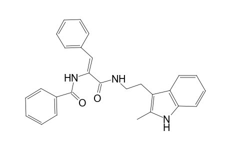 N-[(Z)-1-[2-(2-methyl-1H-indol-3-yl)ethylcarbamoyl]-2-phenyl-vinyl]benzamide