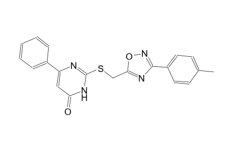 2-({[3-(4-methylphenyl)-1,2,4-oxadiazol-5-yl]methyl}sulfanyl)-6-phenyl-4(3H)-pyrimidinone