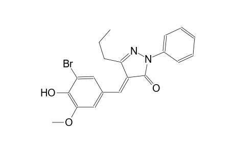 (4E)-4-(3-bromo-4-hydroxy-5-methoxybenzylidene)-2-phenyl-5-propyl-2,4-dihydro-3H-pyrazol-3-one