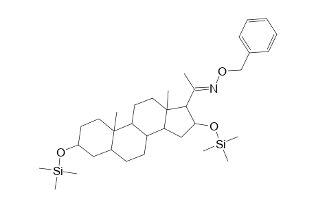 Pregnan-20-one, 3,16-bis[(trimethylsilyl)oxy]-, O-(phenylmethyl)oxime, (3.beta.,5.alpha.,16.alpha.)-