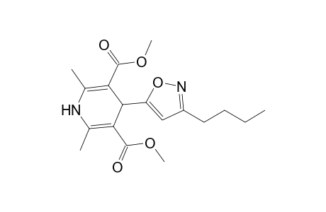 2,6-Dimethyl-3,5-dicarbomethoxy-4-(3-n-butyl-5-isoxazolyl)-1,4-dihydropyridine