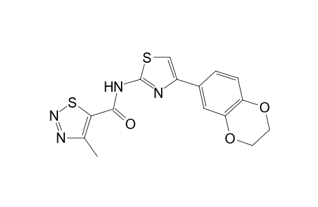 N-[4-(2,3-dihydro-1,4-benzodioxin-6-yl)-1,3-thiazol-2-yl]-4-methyl-1,2,3-thiadiazole-5-carboxamide