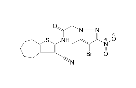 2-(4-bromo-5-methyl-3-nitro-1H-pyrazol-1-yl)-N-(3-cyano-5,6,7,8-tetrahydro-4H-cyclohepta[b]thien-2-yl)acetamide