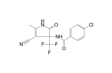 4-chloro-N-[4-cyano-5-methyl-2-oxo-3-(trifluoromethyl)-2,3-dihydro-1H-pyrrol-3-yl]benzamide