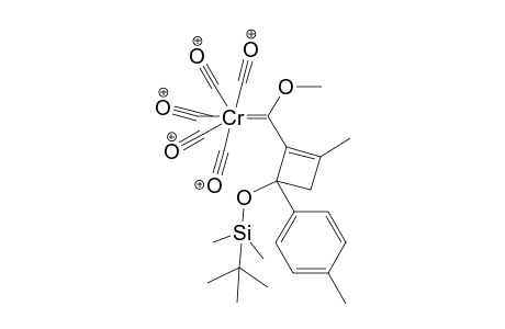 2-[Methoxymethylene(pentacarbonyl)chromium]-3-tert-Butyldimethylsiloxy-3-(p-methylphenyl)-1-methylcyclobut-1-ene complex