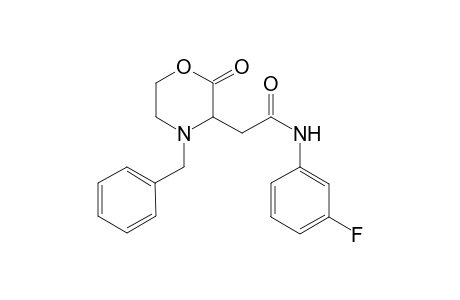 2-(4-benzyl-2-oxomorpholin-3-yl)-N-(3-fluorophenyl)acetamide