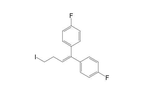 1-Fluoro-4-[1-(4-fluorophenyl)-4-iodobut-1-enyl]benzene