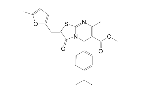 methyl (2Z)-5-(4-isopropylphenyl)-7-methyl-2-[(5-methyl-2-furyl)methylene]-3-oxo-2,3-dihydro-5H-[1,3]thiazolo[3,2-a]pyrimidine-6-carboxylate