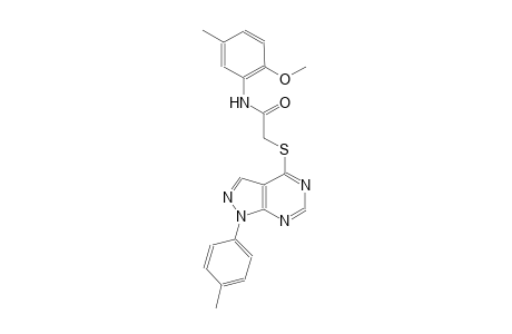 N-(2-methoxy-5-methylphenyl)-2-{[1-(4-methylphenyl)-1H-pyrazolo[3,4-d]pyrimidin-4-yl]sulfanyl}acetamide