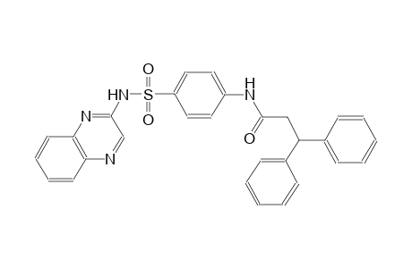3,3-diphenyl-N-{4-[(2-quinoxalinylamino)sulfonyl]phenyl}propanamide