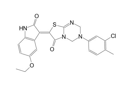 2H-thiazolo[3,2-a][1,3,5]triazin-6(7H)-one, 3-(3-chloro-4-methylphenyl)-7-(5-ethoxy-1,2-dihydro-2-oxo-3H-indol-3-ylidene)-3,4-dihydro-,