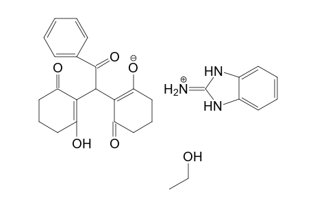 1,3-Dihydro-2H-benzimidazol-2-iminium 2-[1-(2-hydroxy-6-oxocyclohex-1-en-1-yl)-2-oxo-2-phenylethyl]-3-oxocyclohex-1-enolate with ethanol