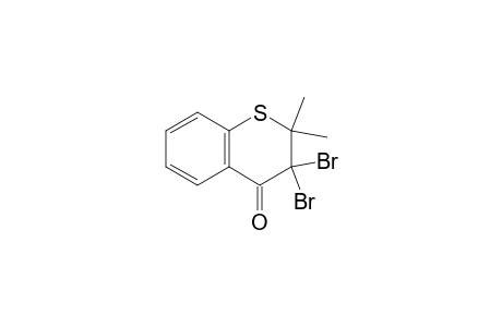 4H-1-Benzothiopyran-4-one, 3,3-dibromo-2,3-dihydro-2,2-dimethyl-