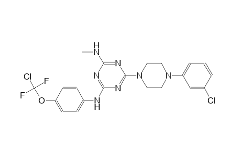 2-N-[4-[chloro(difluoro)methoxy]phenyl]-6-[4-(3-chlorophenyl)piperazin-1-yl]-4-N-methyl-1,3,5-triazine-2,4-diamine