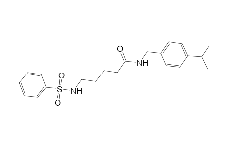 5-(benzenesulfonamido)-N-(4-isopropylbenzyl)valeramide