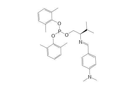 (2R)-2-[4-(Dimethylamino)benzylideneamino]-3-methylbutyl bis(2,6-dimethylphenyl) phosphite