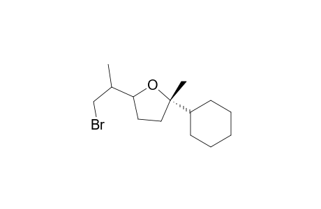 Furan, 5-(1-bromo-1-methylethyl)-2-cyclohexyltetrahydro-2-methyl-, cis-(.+-.)-