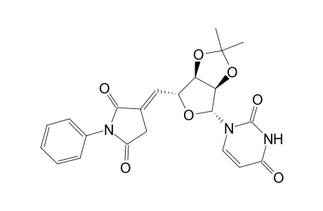 Uridine, 5'-deoxy-5'-(2,5-dioxo-1-phenyl-3-pyrrolidinylidene)-2',3'-O-(1-methylethylidene)-, (E)-