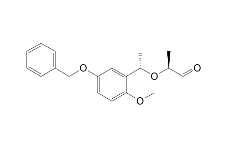 (2S)-2-[(1S)-1-(2-methoxy-5-phenylmethoxy-phenyl)ethoxy]propanal