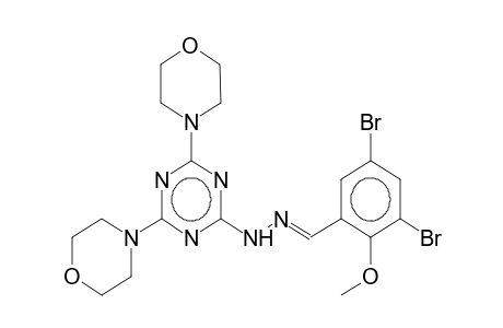 2,4-dimorpholino-6-(2-methoxy-3,5-dibromobenzylidenehydrazino)-1,3,5-triazine