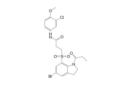 propanamide, 3-[[5-bromo-2,3-dihydro-1-(1-oxopropyl)-1H-indol-7-yl]sulfonyl]-N-(3-chloro-4-methoxyphenyl)-