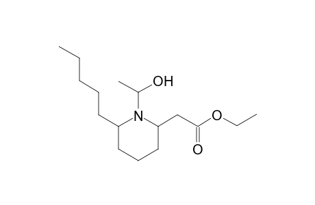 N-(Hydroxyethyl)-2-[(ethoxycarbonyl)methyl]-6-pentylpiperidine