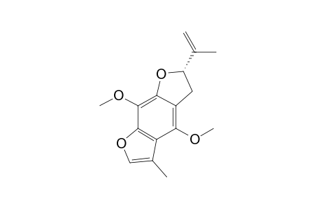 2S-Isopropenyl-4,8-dimethoxy-5-methyl-2,3-dihydrobenzo-[1,2-b;5,4-b']difuran