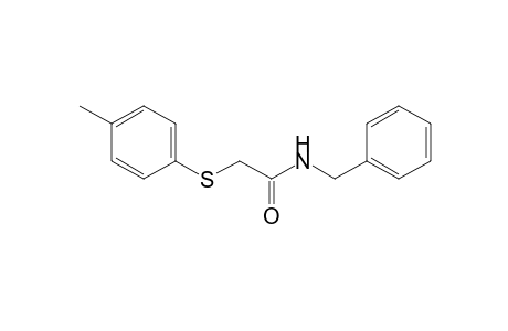 2-(4-methylphenyl)sulfanyl-N-(phenylmethyl)ethanamide