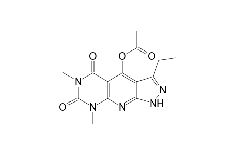 3-Ethyl-6,8-dimethyl-5,7-dioxo-5,6,7,8-tetrahydro-1H-pyrazolo[4',3':5,6]pyrido[2,3-d]pyrimidin-4-yl acetate