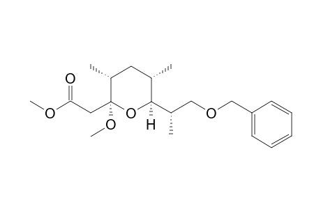 (2S,3R,5S,6S)-6-[(2S)-Benzyloxyprop-2-yl]-3,5-dimethyl-2-methoxy-2-methoxycarbonylmethyltetrahydropyran