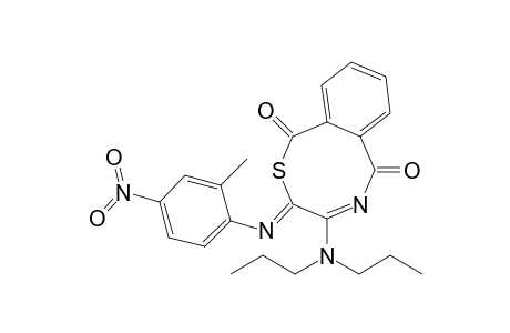 4-(Di-n-propylamino)-3-(2-methyl-4-nitrophenylimino)-2,5-benzothiazocine-1,6-dione
