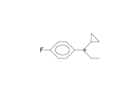 1-(4-Fluorophenyl)-1-cyclopropyl-propin-1-yl cation